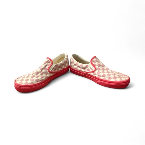 Vans Checkered Slip-On Sneakers with hot pink Soles - Picture 9 of 9
